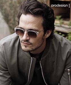 Model wearing PRODESIGN sunglasses